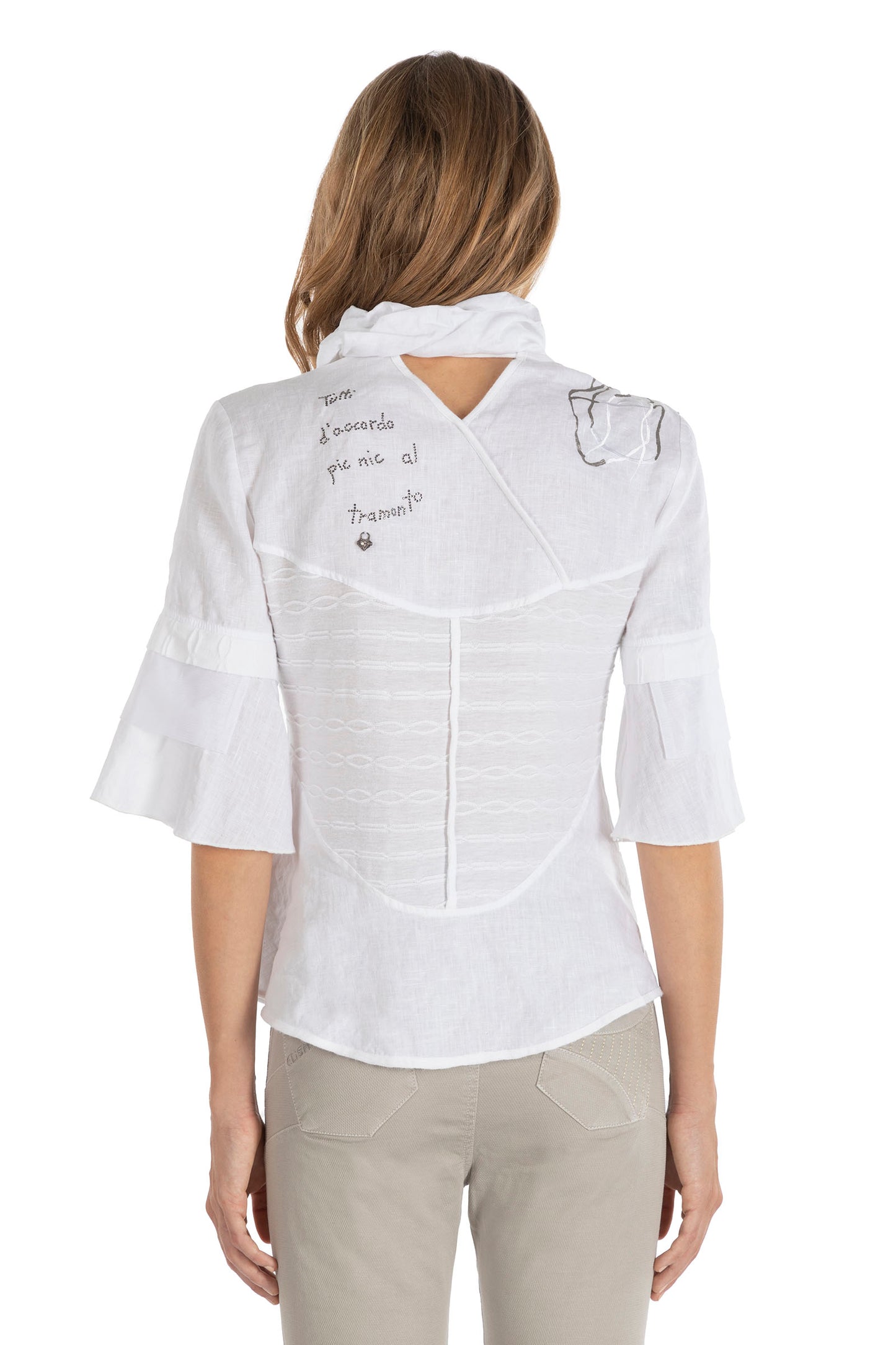 Elisa Cavaletti - White Linen Blouse