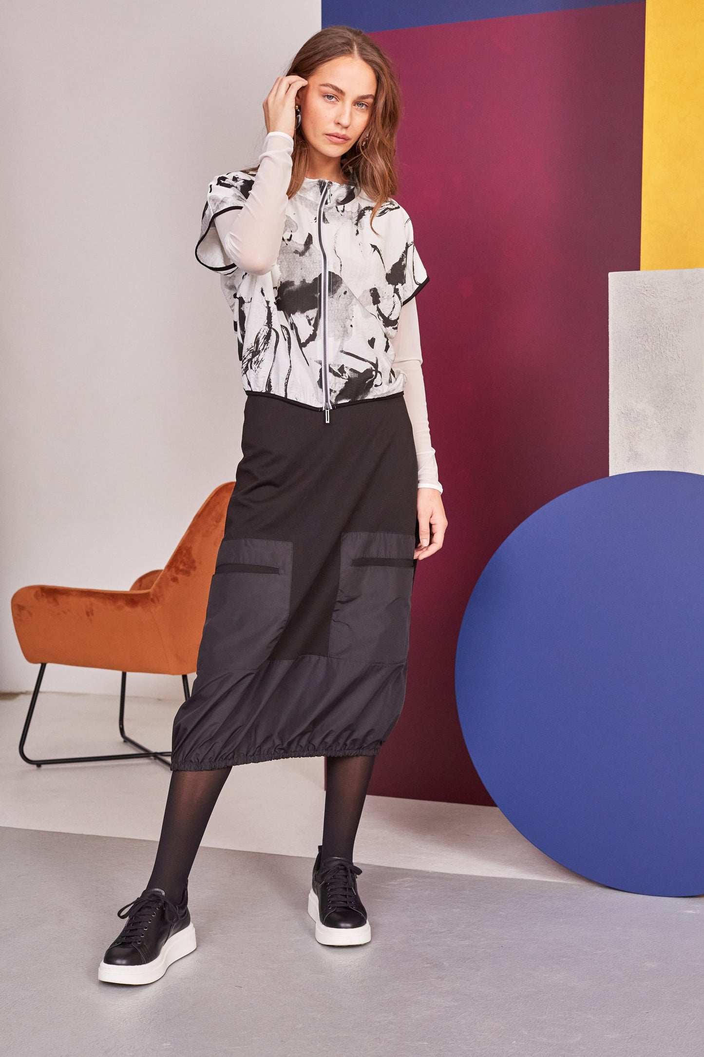 NAYA - Taffeta Panel Skirt