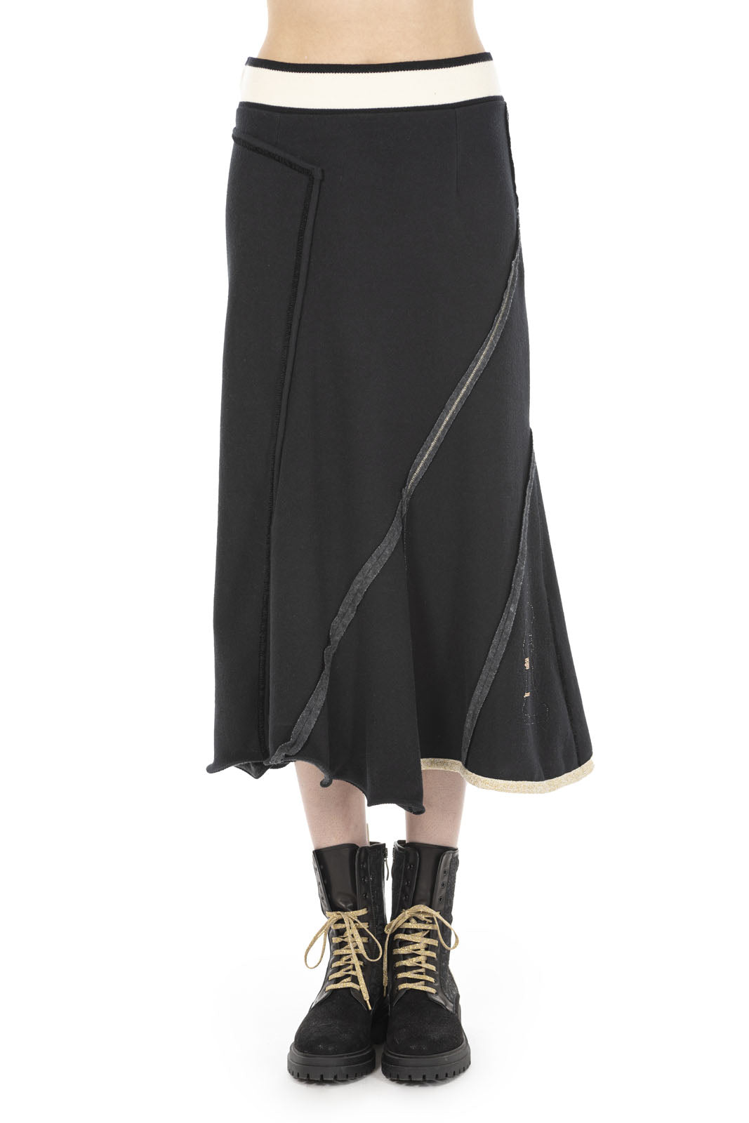 Elisa Cavaletti - Stripe Waistband Midi Skirt