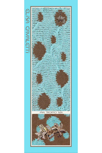 Elisa Cavaletti - Blue Polka Dot Print Wool-Blend Scarf